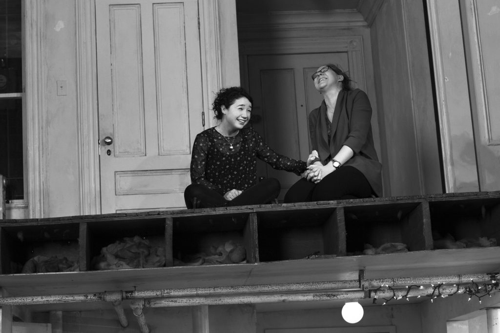 Original Broadway cast. Sarah Steele and Cassie Beck. Photo by Brigitte Lacombe.