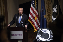 Congressman Paul Tonko speaks during the dedication of a POW/MIA Chair of Honor in Schenectady Tuesday, November 6, 2018. The chair, placed in the balcony of the theatre, will remain empty to honor American service members and recognize their sacrifice.